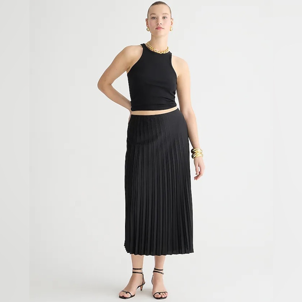 J. Crew Gwyneth Pleated Slip Skirt